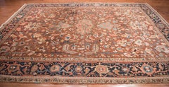 Brown Antique All-Over Heriz Serapi Rug