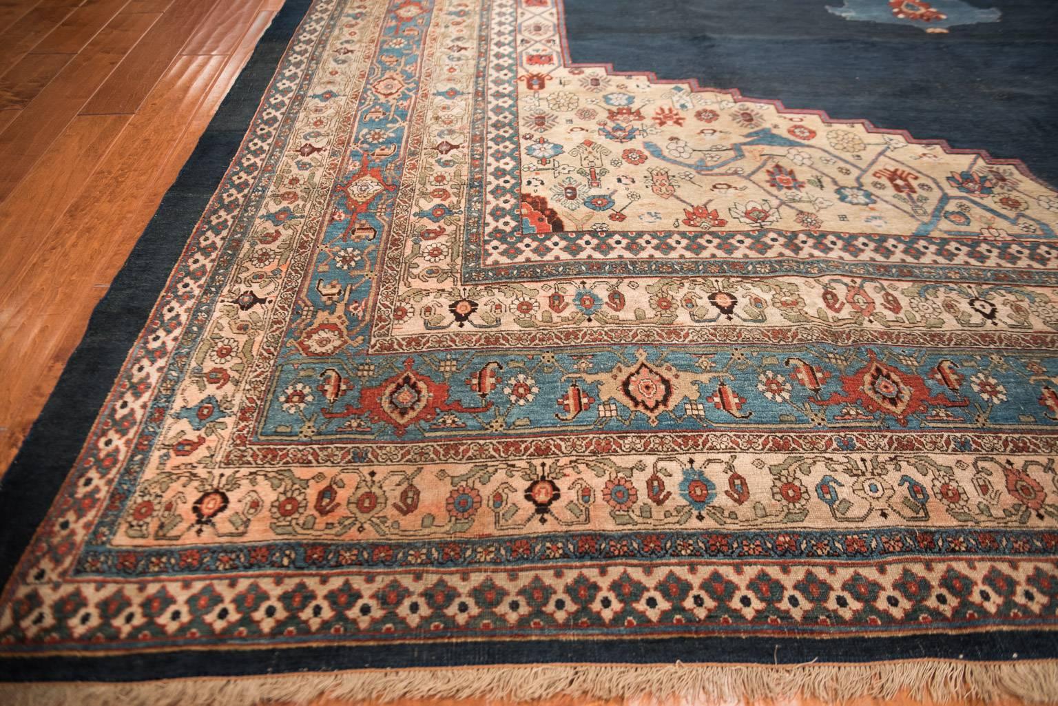19th Century Big Blue Antique Bidjar Carpet