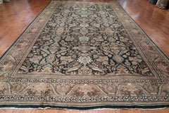 Antique Mahal Carpet Dark Deep Navy Ground