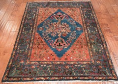 Antique Geometric and Floral Persian Tafrish Rug