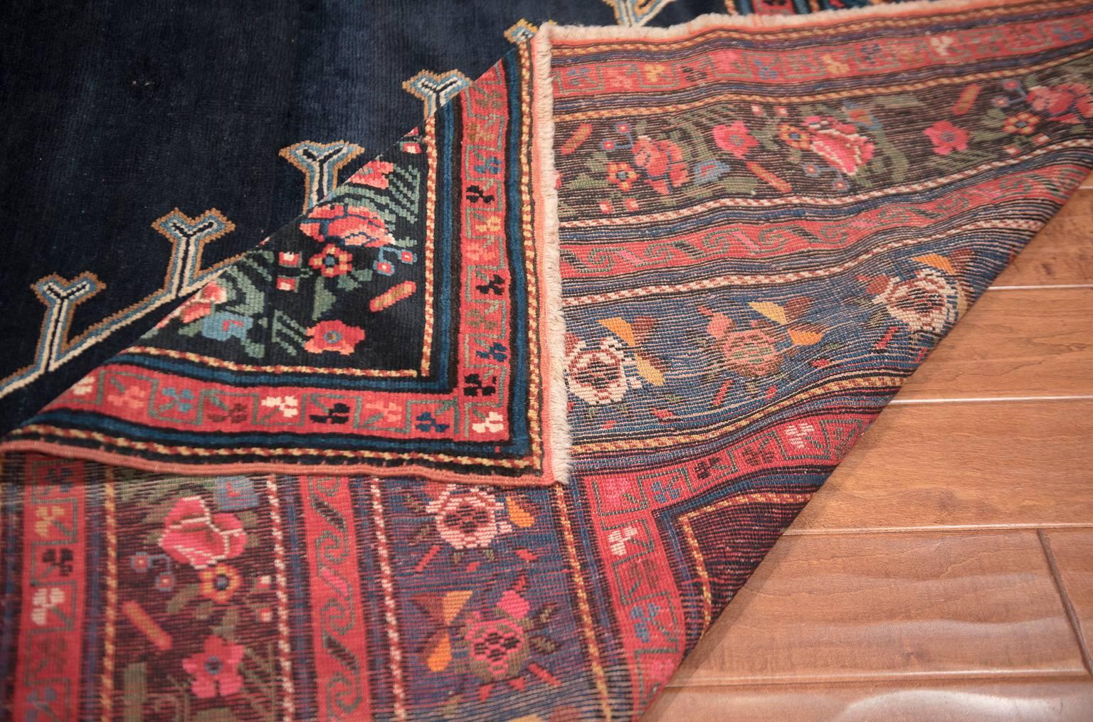 Regal Blue Antique Caucasian Karabagh Carpet, circa 1900 For Sale 2