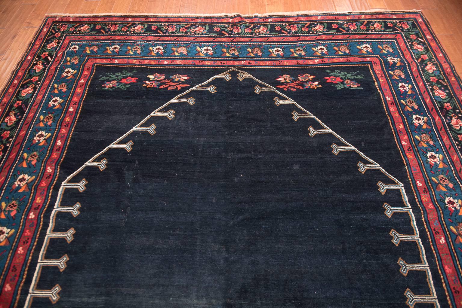 Wool Regal Blue Antique Caucasian Karabagh Carpet, circa 1900 For Sale