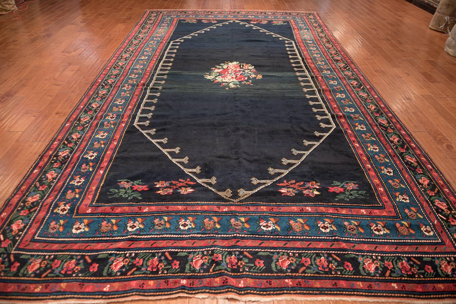 Regal Blue Antique Caucasian Karabagh Carpet, circa 1900 In Excellent Condition For Sale In Dallas, TX