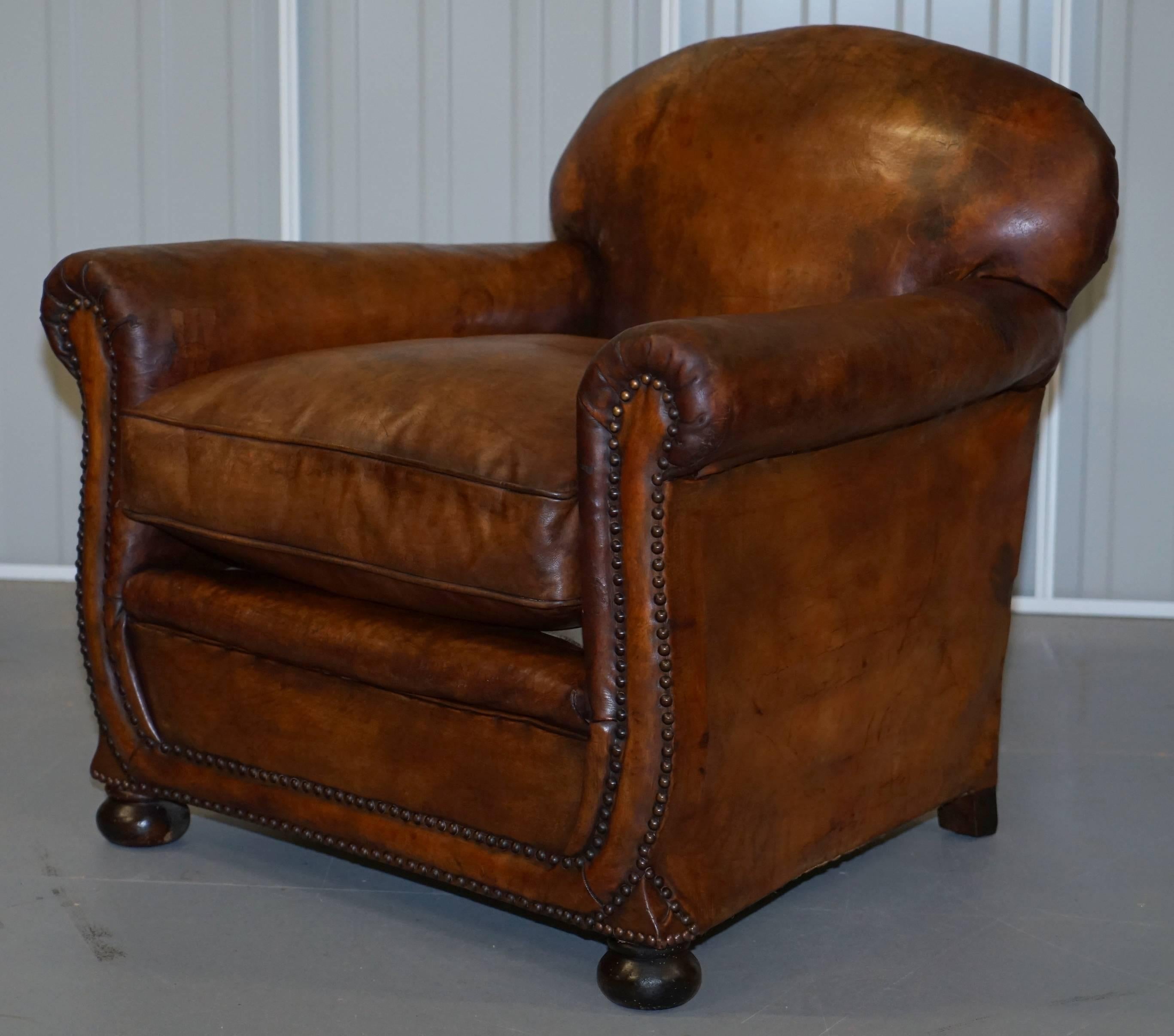 Chesterfield Edwardian Gentleman's Club Three-Piece Suite Pair of Armchairs and Sofa