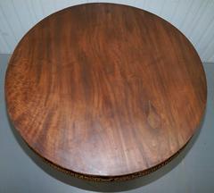 Rare 19th Century Chinese Hand-Carved Padouk Dining Center Table Stunning Patina
