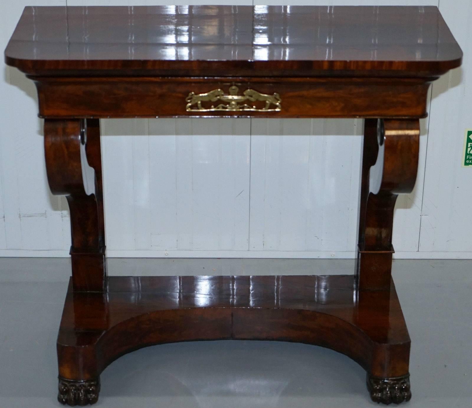 Mid-19th Century Restored Original Stamped James Winter & Sons circa 1840 Mahogany Console Table