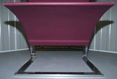 Pair of Ricardo Antonio Poltrona Frau Ravello Armchairs Pelle Plum Leather