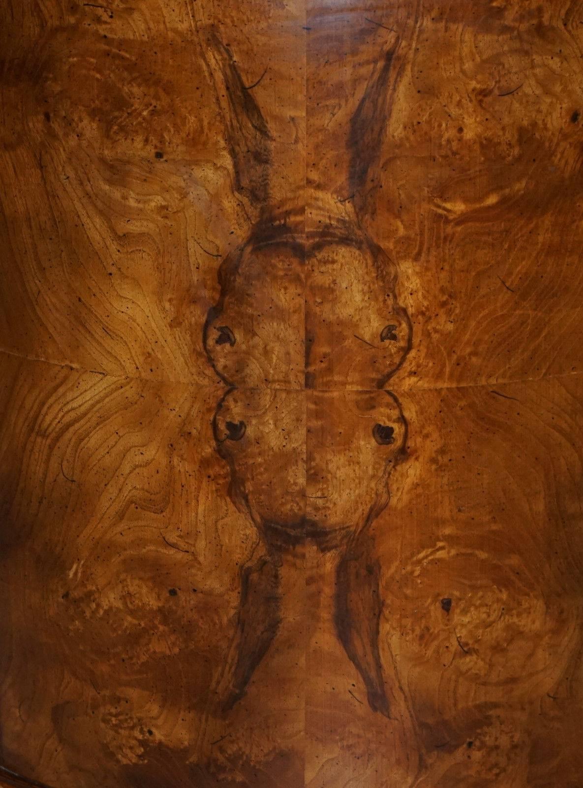 Great Britain (UK) Stunning French Burr Walnut Side End Round Drum Table Mind Blowing Timber Patina