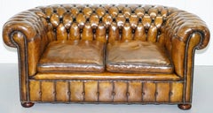 Rare 1920s Original English Fully Restored Chesterfield Gentleman's Club Sofa