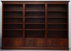 Brights of Nettlebed Triple Sectional Solid Mahogany Library Bookcase
