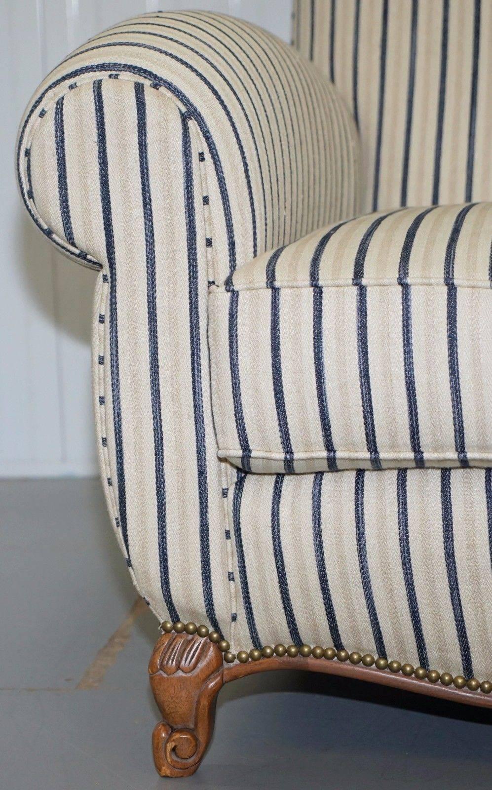 Fruitwood Ralph Lauren Marseilles Club Armchair over Sized Handmade Lovely Find