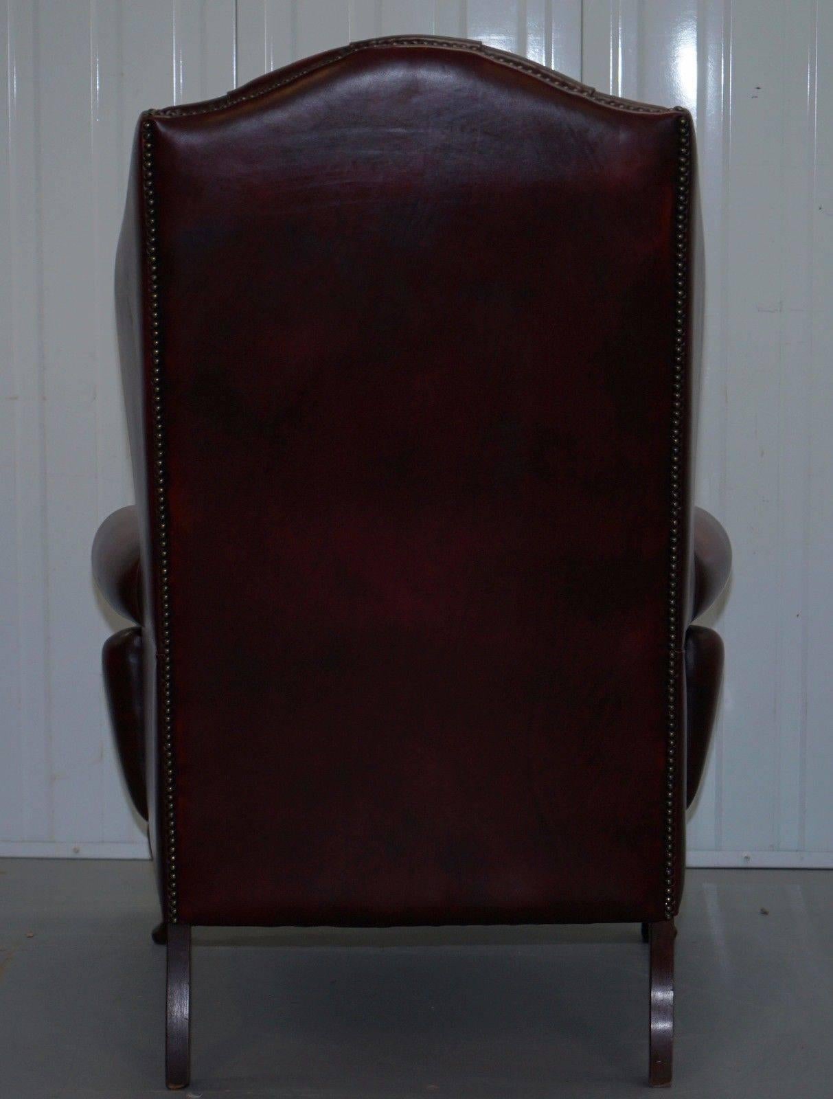 Bevan Funnell November Chesterfield Oxblood Leather Wingback Armchair 1