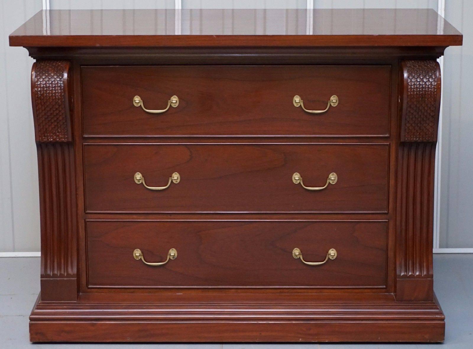 Wimbledon-Furniture

Wimbledon-Furniture is delighted to offer for sale this lovely matching pair of absolutely ginormous Regency style mahogany chests of drawers

Please note the delivery fee listed is just a guide, for an accurate quote please