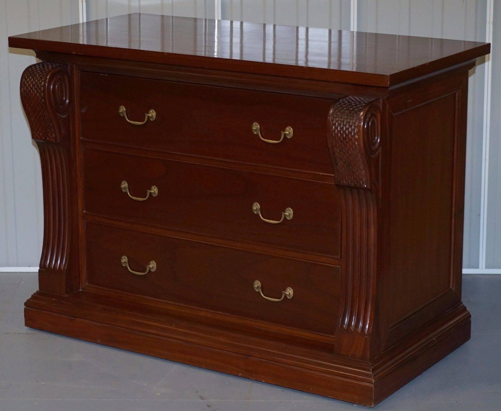 American Pair of Huge Regency Style Mahogany Chest of Drawers