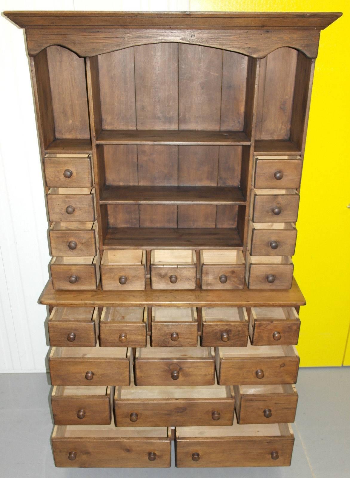 19th Century Rare Victorian Merchants Apothecary Haberdashery Bank / Chest of Drawers Dresser