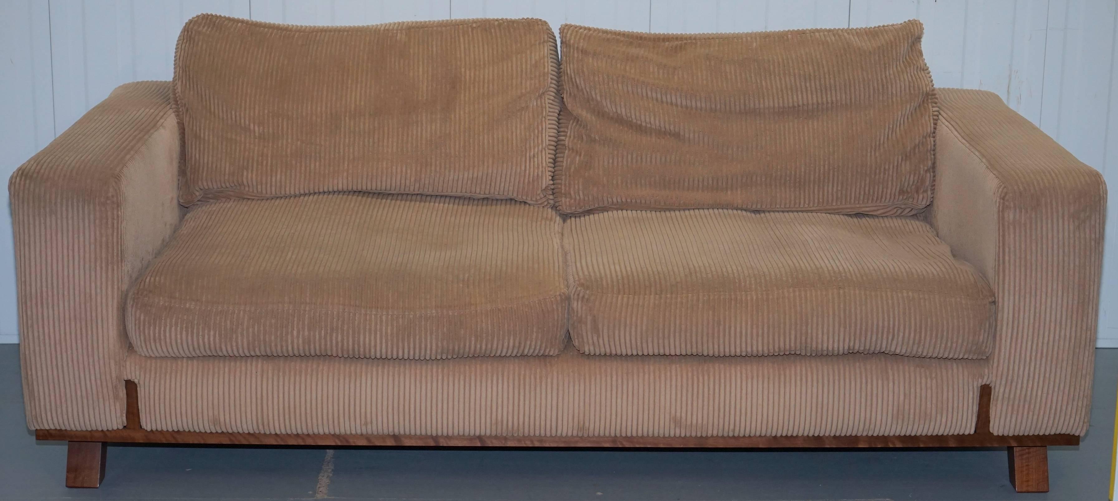 Stunning fully stamped original David Linley walnut framed feather filled cushions Dunwick sofa.

Please note the delivery fee listed is just a guide, for an accurate quote please send me your postcode and I’ll price it up for you.

If money were no