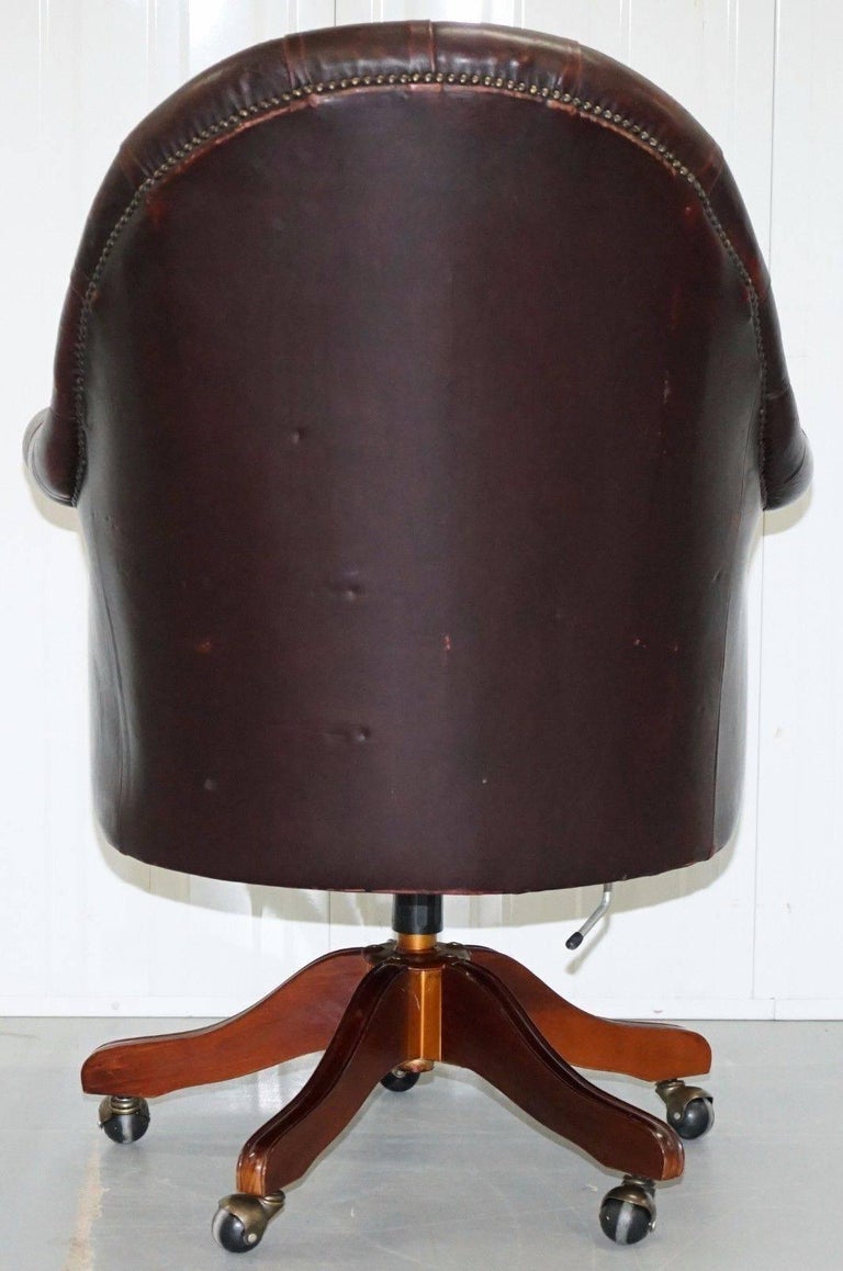 Stunning Chesterfield Directors Oxblood Leather Executive Captains