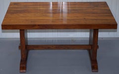Solid Wood Dining Table Seats Six Lovely Timber Patina Rare Find Redwood Patina