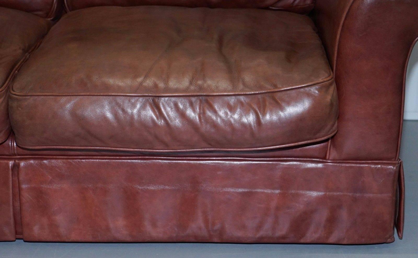 laura ashley leather 2 seater sofa
