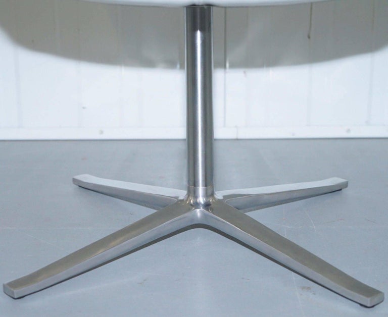 Walter Knoll BOB Contemporary Office Chair White Leather Chrome Frame