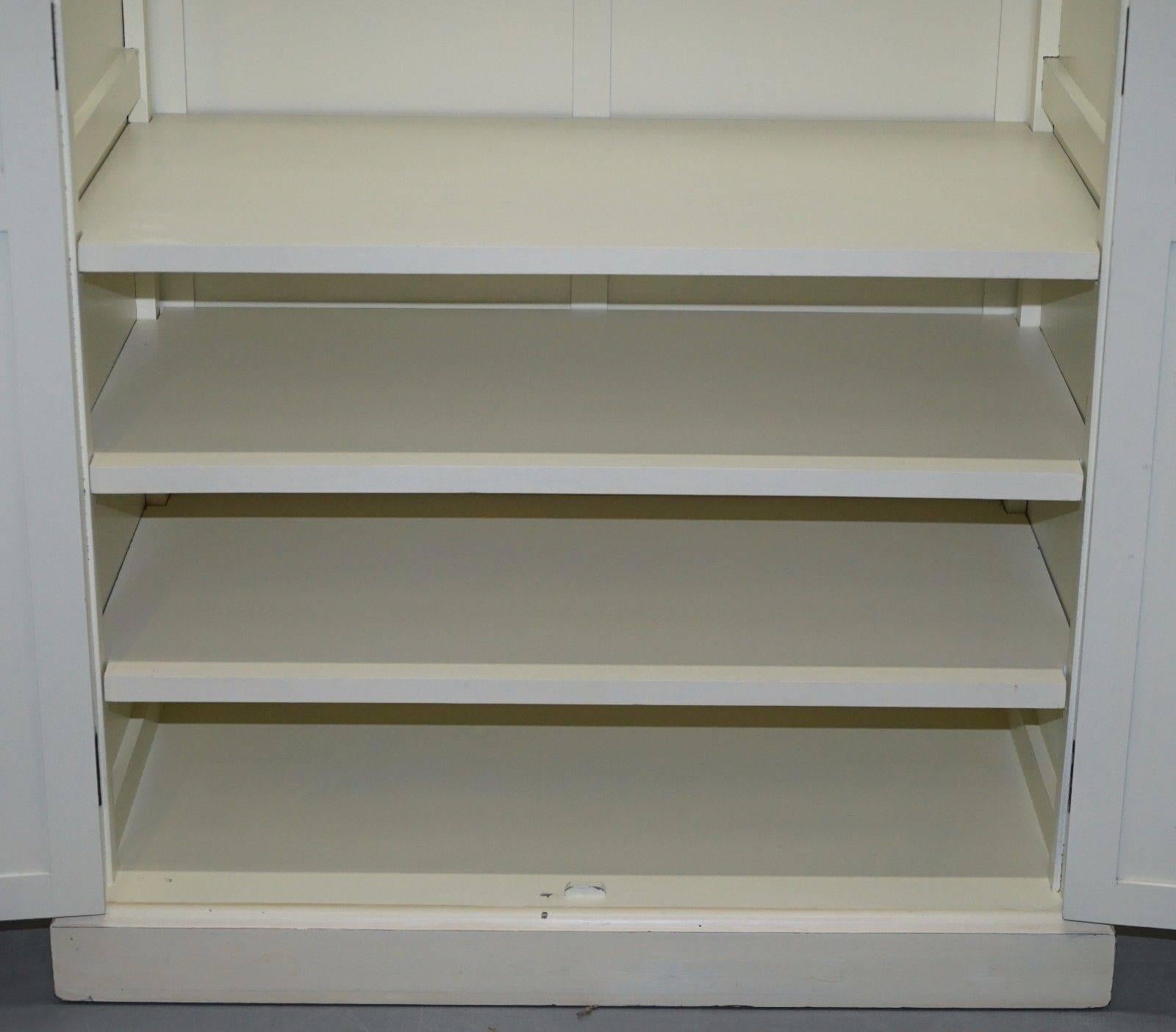 Hand-Carved Lovely Solid Wood Vintage French Country Style Wardrobe with Adjustable Shelves