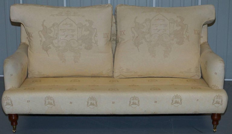 Andrew Martin Howard Style Sofa With Royal Magna Carta Upholstery At We Are Delighted To Offer For Sale This Original Andrew Martin Howard Style Sofa With Matching