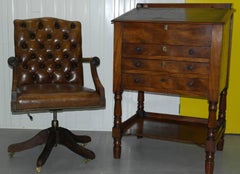 Stunning Rare Victorian Mahogany Clerks Desk Stunning Wood Original Chubb Locks