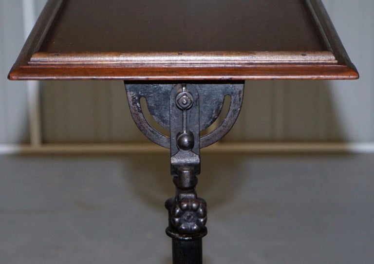 Rare Victorian Carters London Cast Iron Reading Table Height and Tilt  Adjustable at 1stDibs