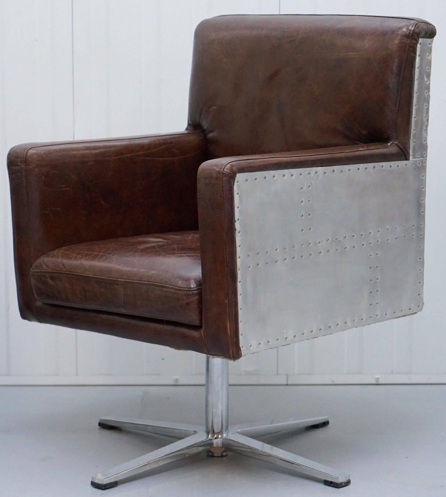 aviator leather chair