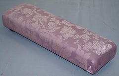 George Smith Fender Footstool Ottoman Silk and Silk Velvet Floral Fabric