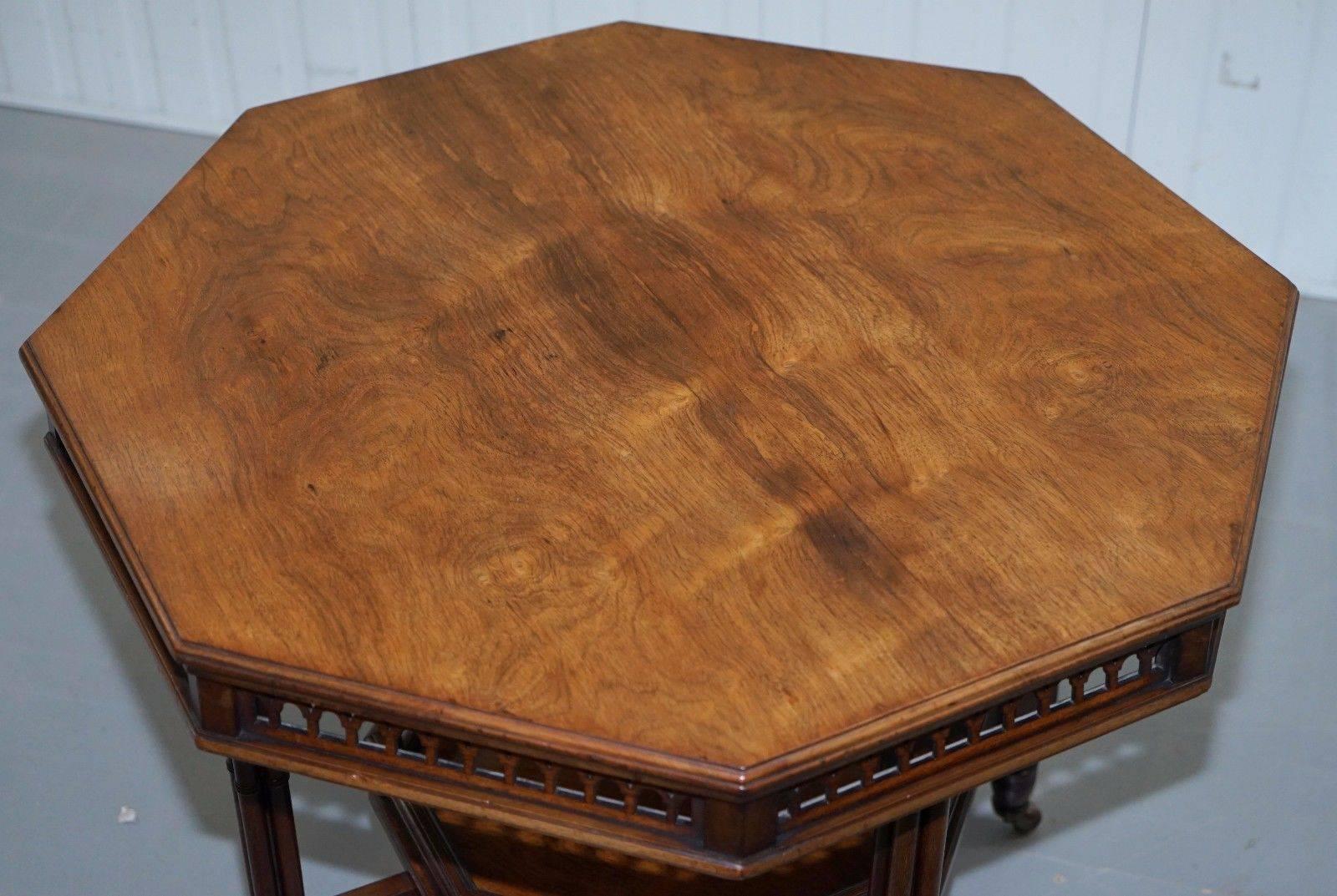 Wimbledon-Furniture is delighted to offer for sale this very rare Thomas Chippendale period clustered column leg hexagon occasional table in mahogany

This table is stunning, I would say late 18th century possible early 19th, the timber patina is