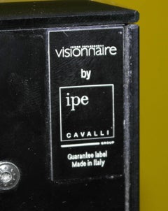 Cavalli Midnight Black Tapered Glass Drawers No Handles Push Entry