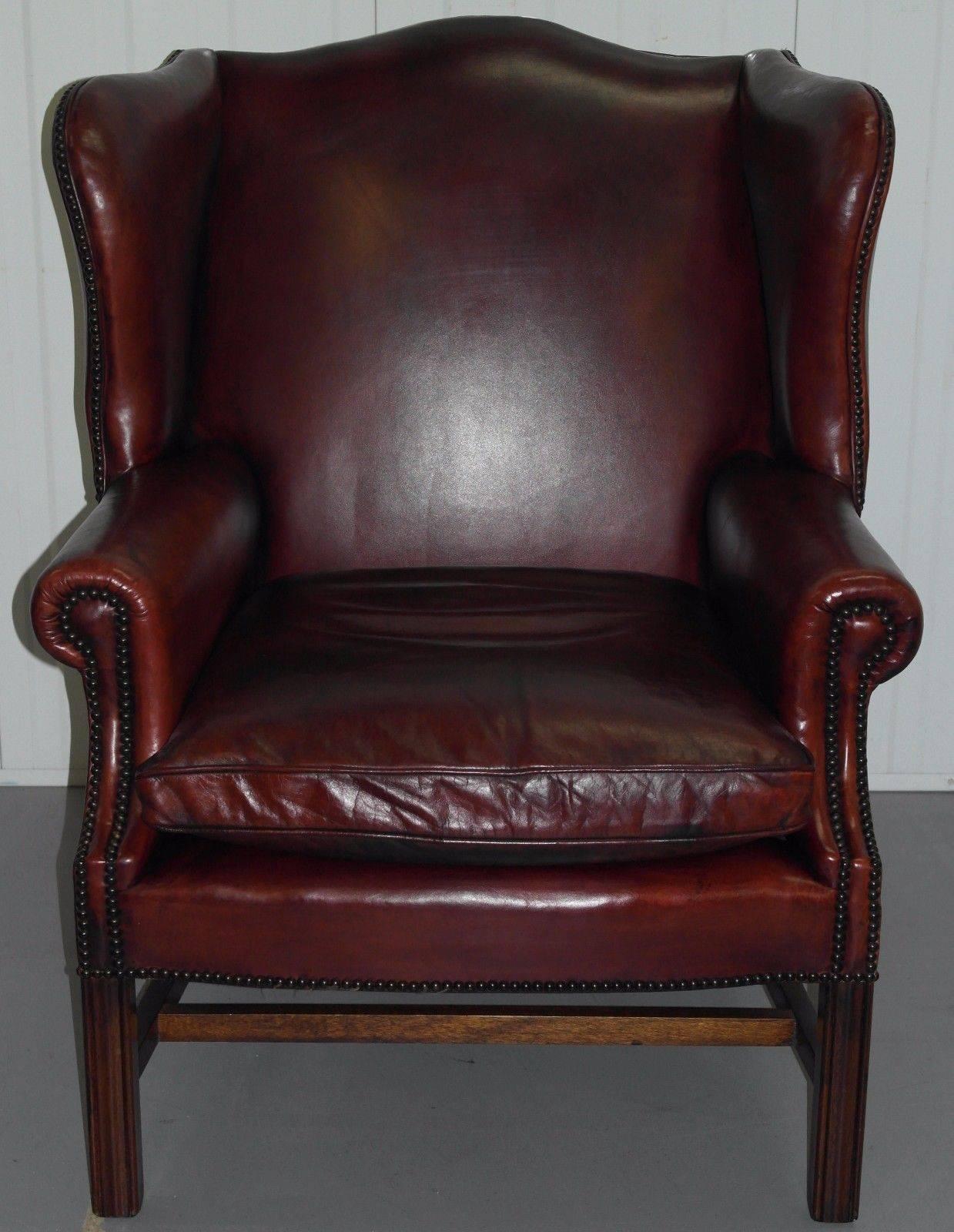 leather fireside chair
