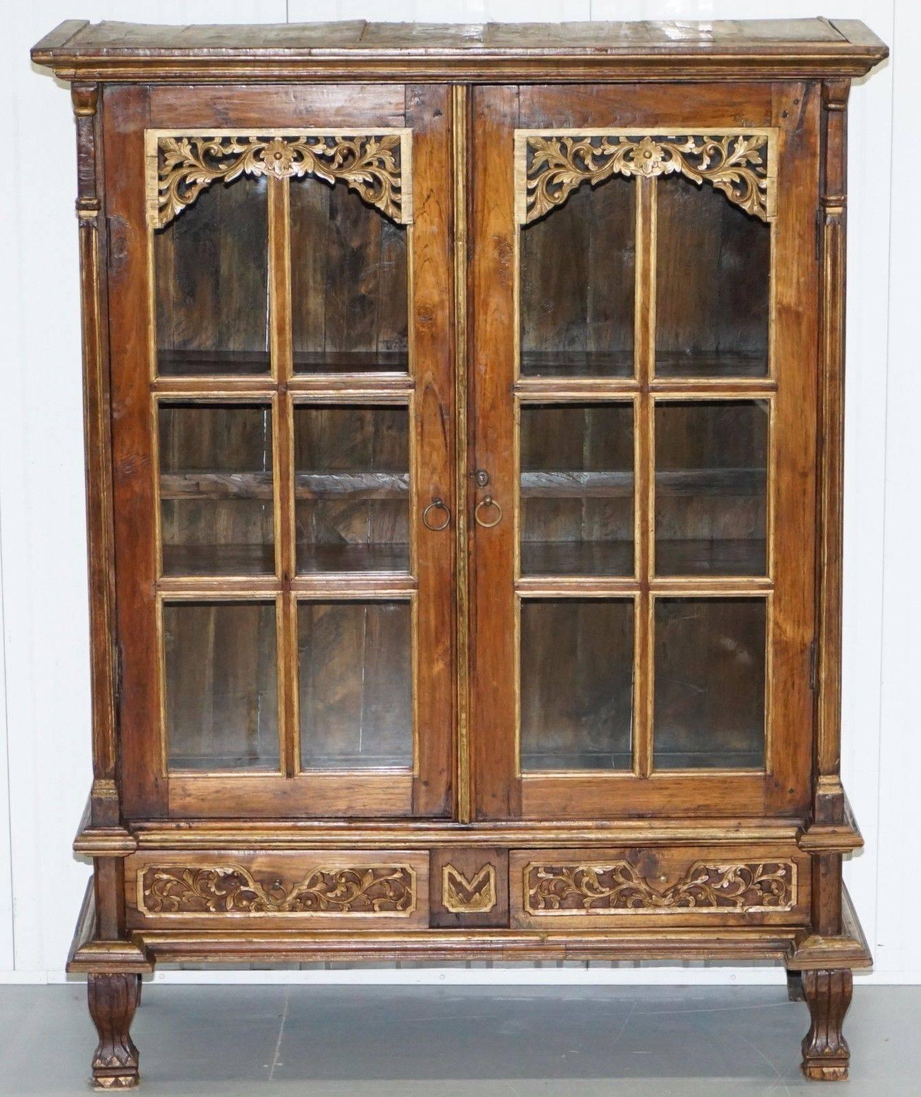 We are delighted to offer for sale this absolutely stunning hand carved French Louis late 18th-early 19th century bookcase display cabinet

A very rare hand-carved piece in stunning period condition, I work with furniture full time and have never