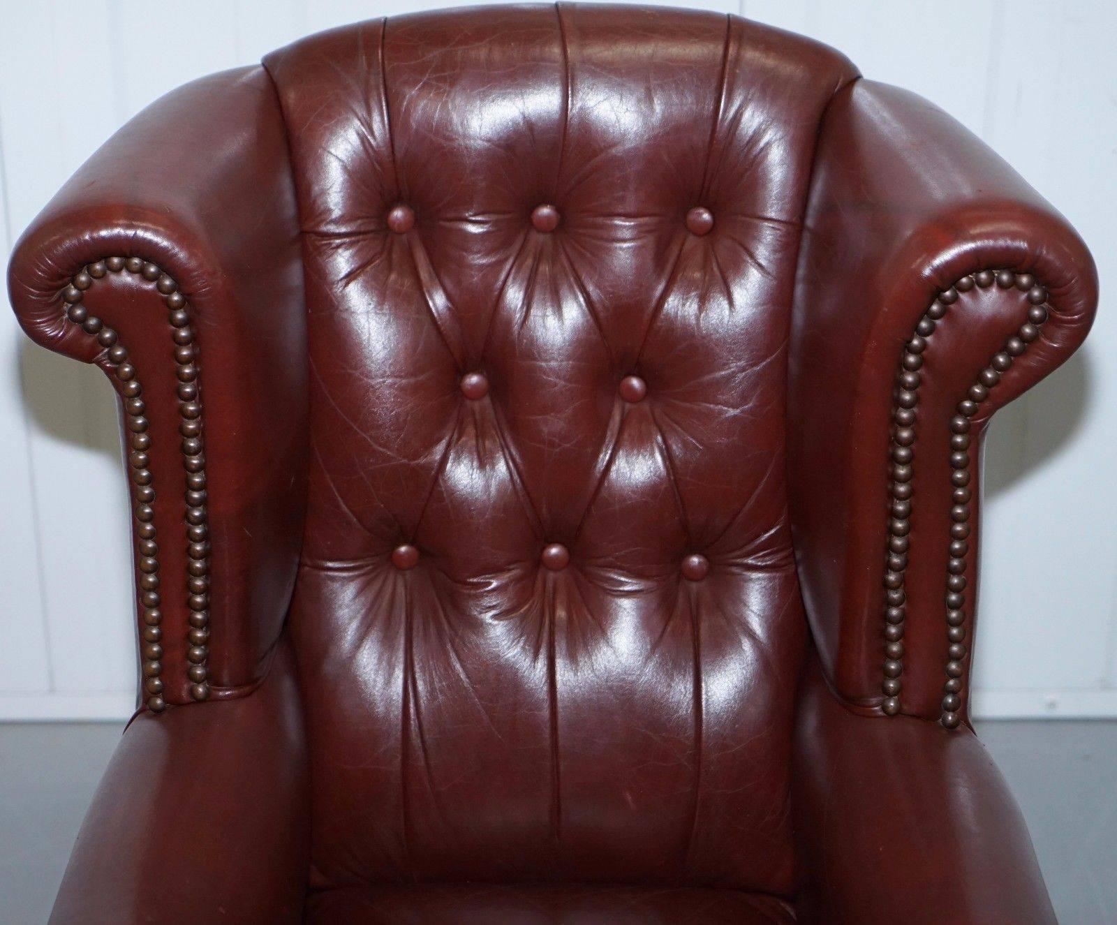 Hand-Crafted Rare Vintage Handmade in England Children’s Chesterfield Wingback Armchair Small