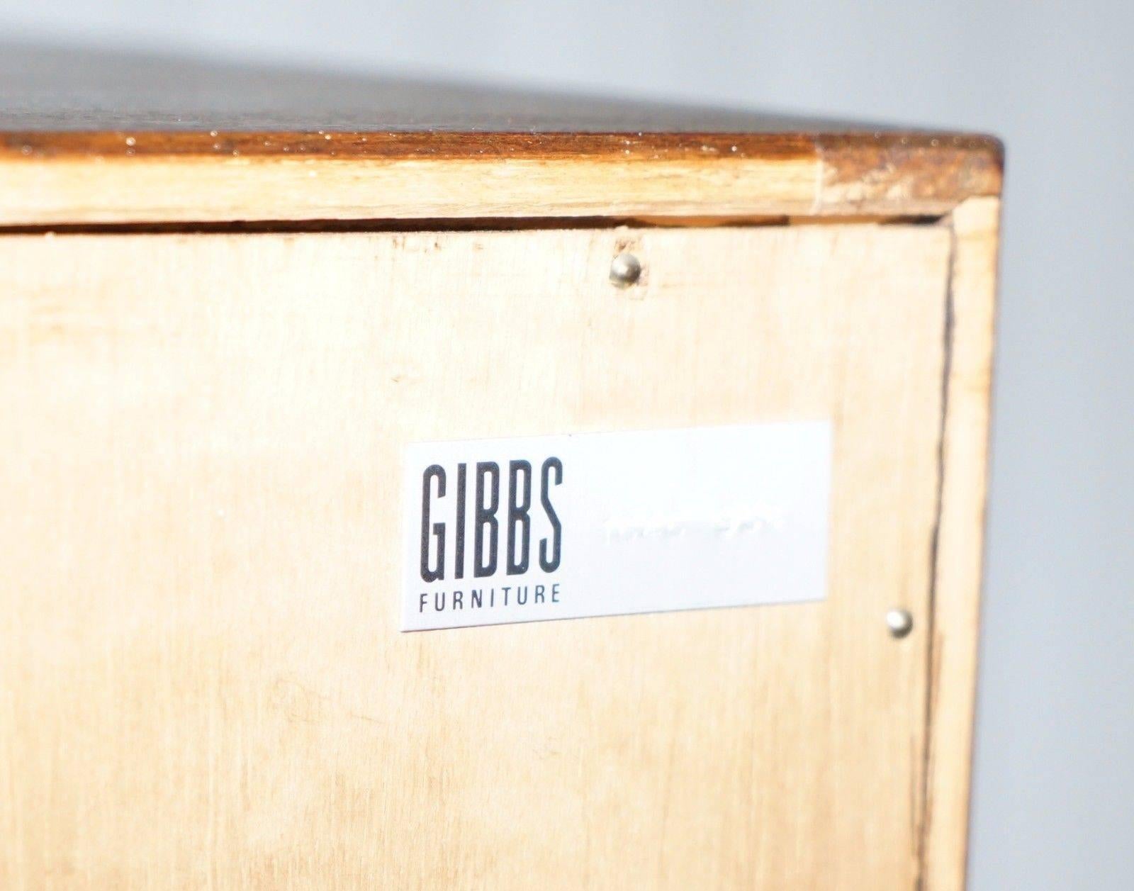 British Pair of Herbert E Gibbs Furniture 1960s Mahogany Sliding Galls Doors Bookcases