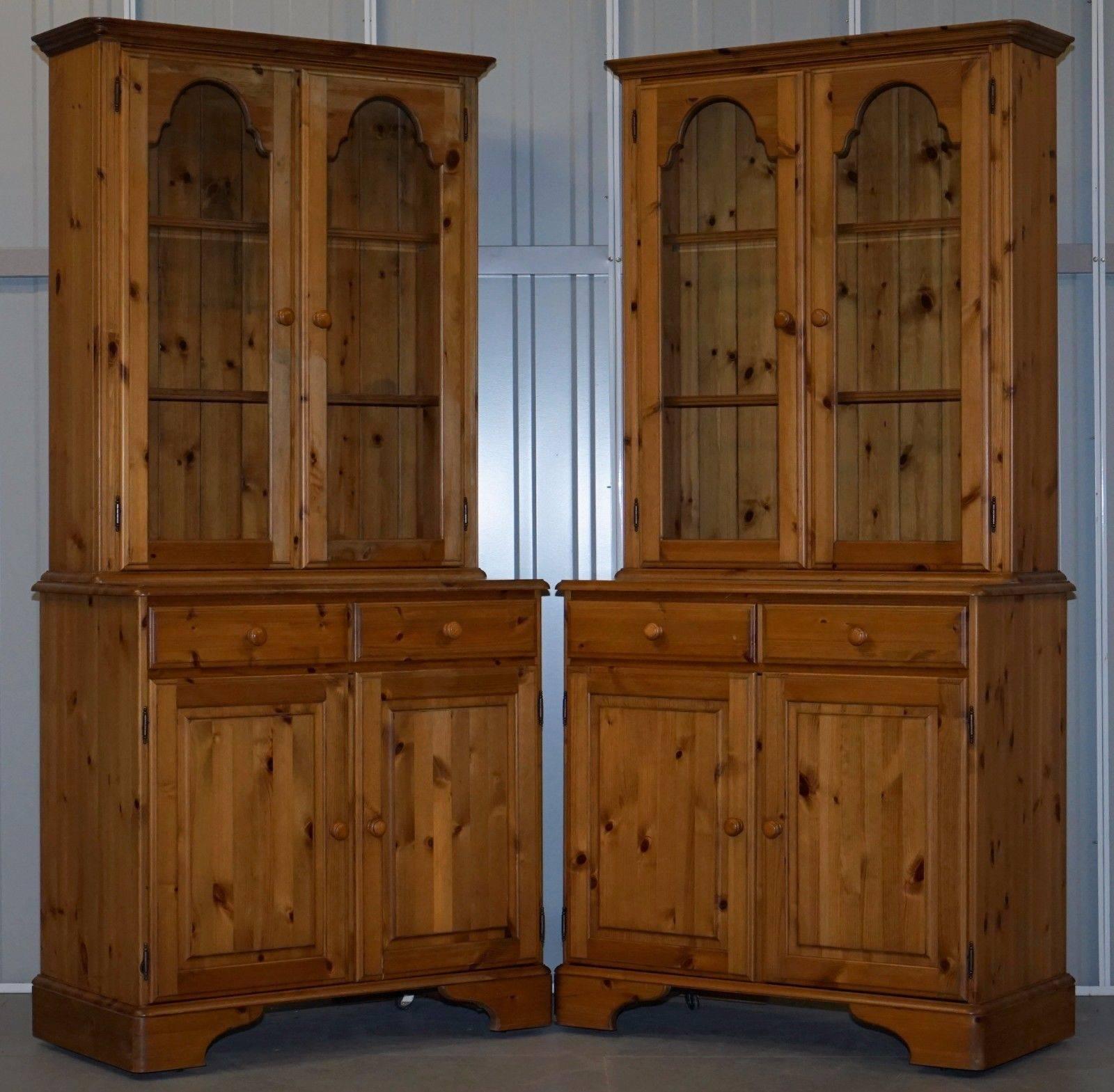 We are delighted to offer for sale 1 of 2 solid English Pine Ducal welsh dresser bookcases

I am listing these separately as they are in slightly difference conditions, this one is in a little better condition, it stills has some marks and wear