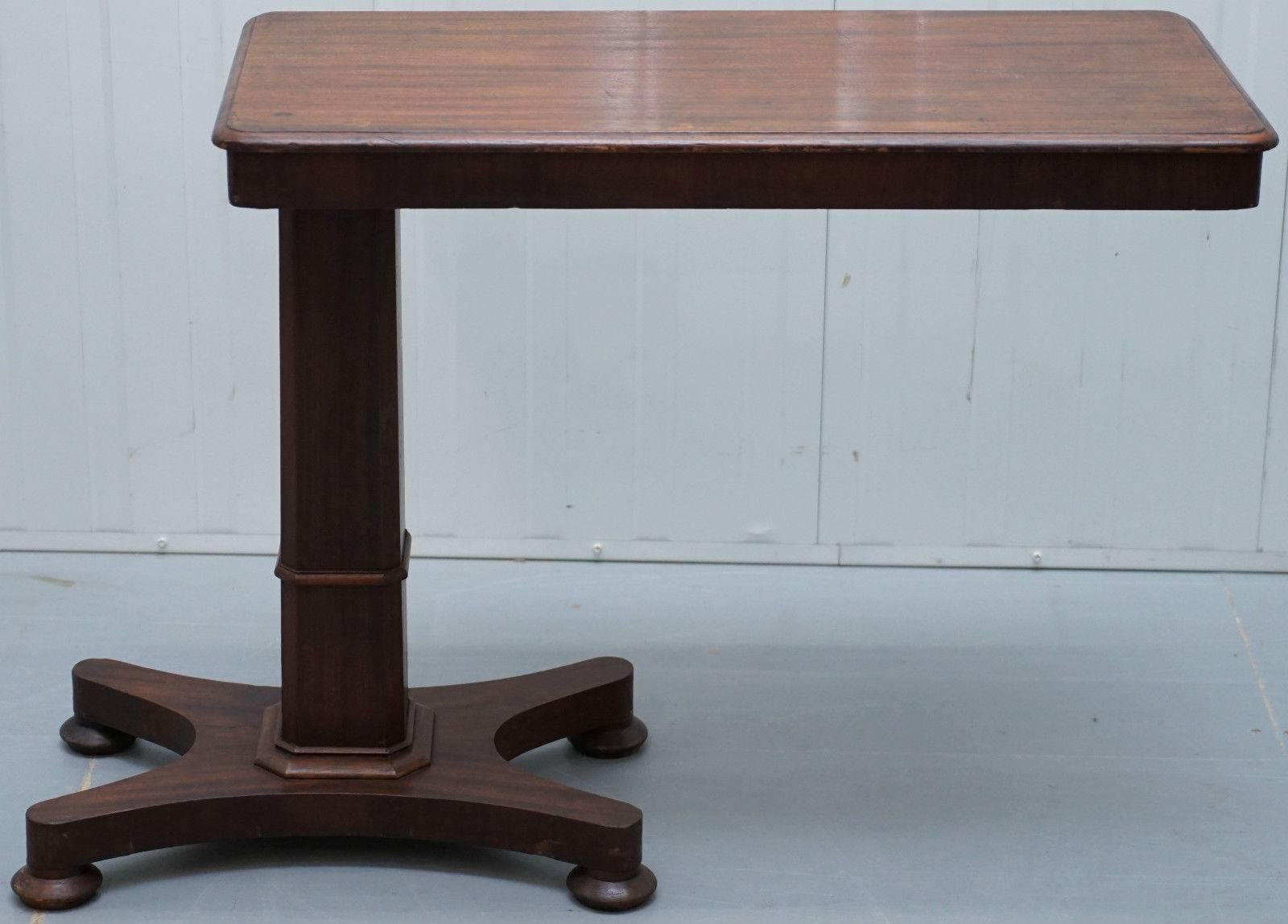British Rare Victorian Reading Table Height and Tilt Adjustable Stands over Bed Console
