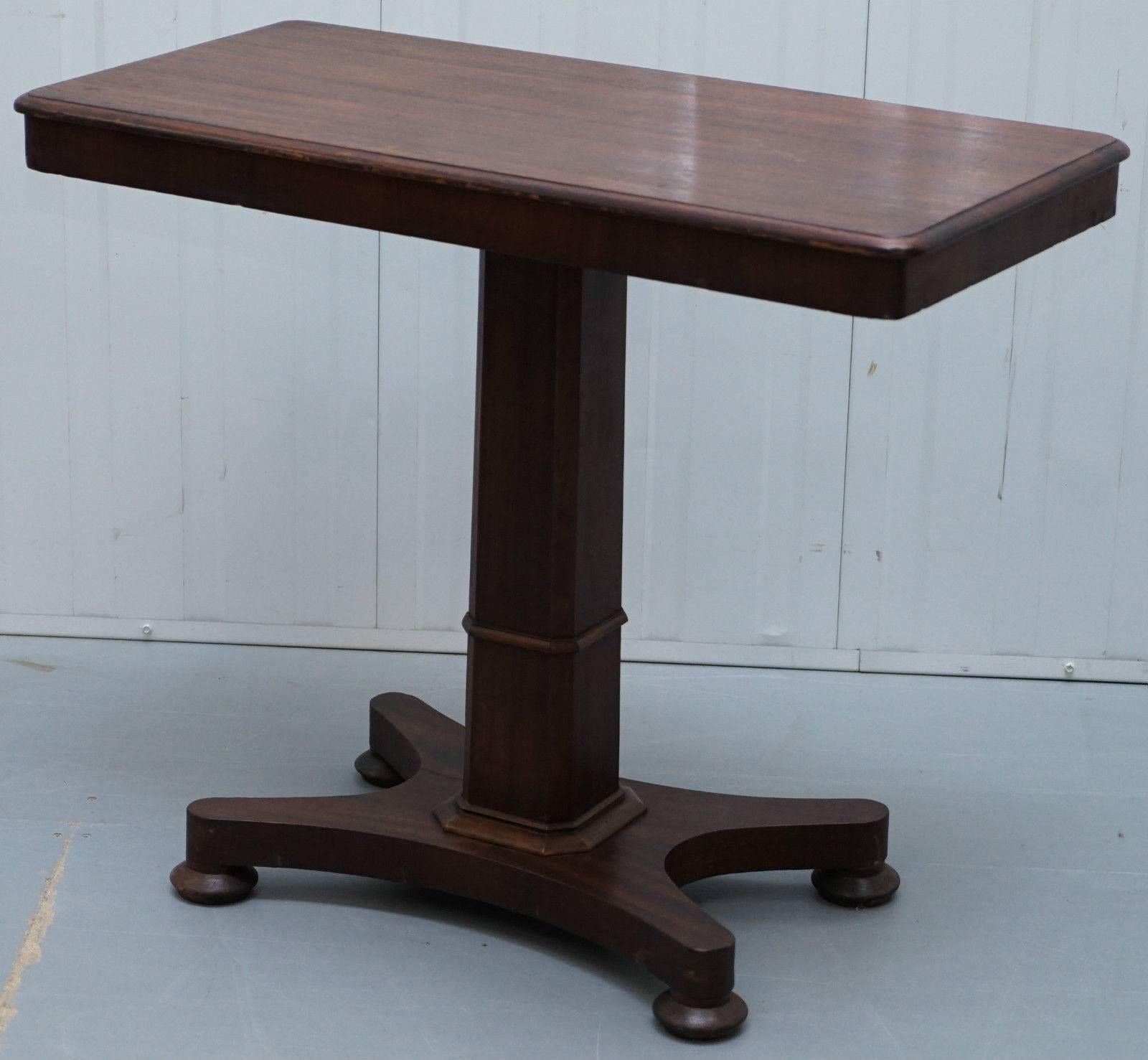 We are delighted to offer for sale this absolutely lovely solid mahogany Victorian height adjustable with sliding top console reading table

A lovely piece, I actually bought it for my mother in law to sit next to the bed and when she wanted to