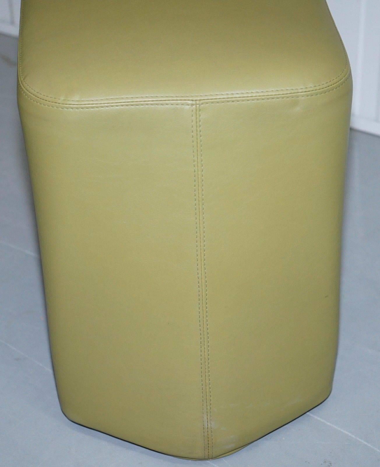 1 of 6 Each Boss Design Hoot Leather Stools Modular Contemporary Design For Sale 2