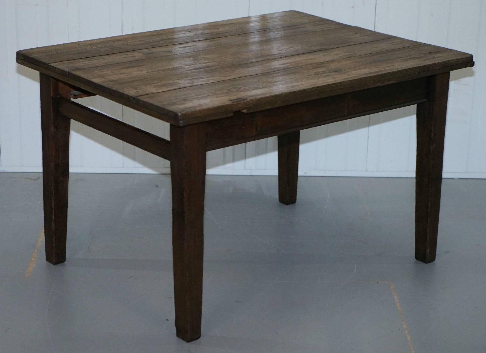 We are delighted to offer for sale this lovely rustic farmhouse distressed country style refectory dining table

If you’re looking for a piece with a bit of age, oodles of charm and patina related character then look no further, this piece has it