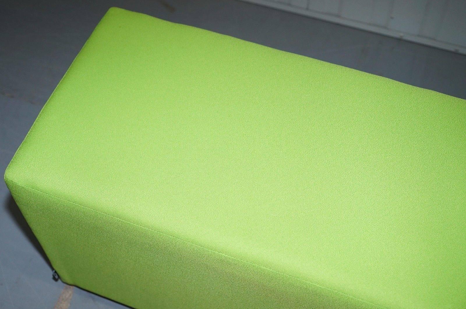 Pair of Elite Lime Green Segment Stools Great Contemporary Bench Pieces 3