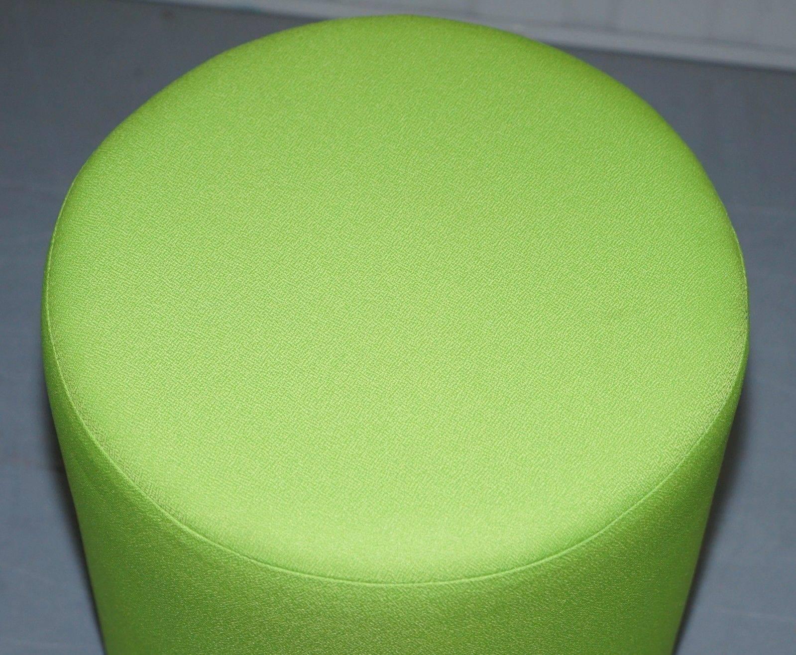 British Pair of Elite Lime Green Segment Stools Great Contemporary Bench Pieces