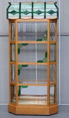 Pet Shop or Plant Shop Style Bookcase with Tiffany Glass Style Top Must See Pics