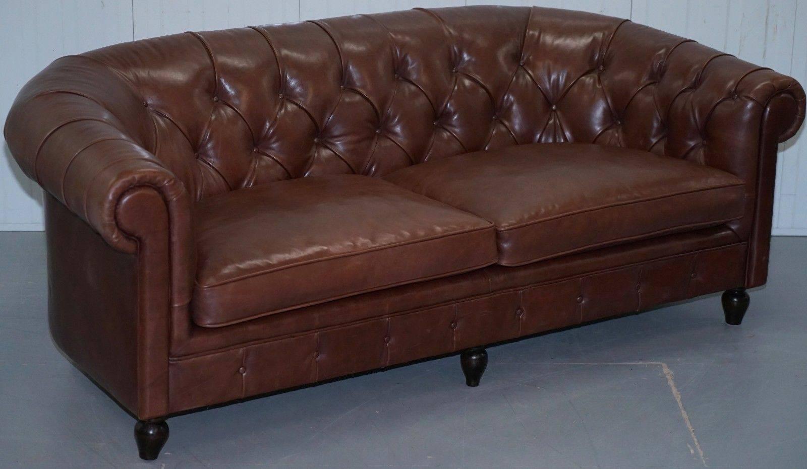 We are delighted to offer for sale this stunning RRP £6999 Bfelix silky soft brown leather Chesterfield brown leather sofa

This is without questions the most luxurious modern Chesterfield sofa I have ever laid my hands on, the leather is so soft