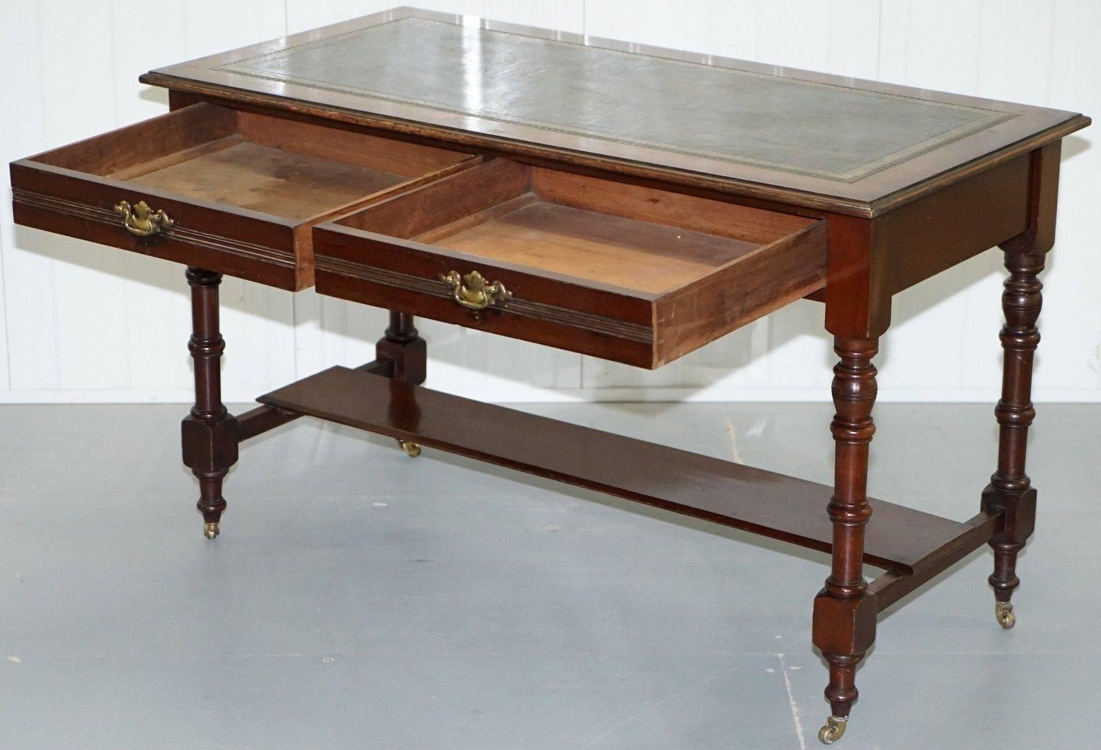 Victorian Mahogany with Leather Writing Surface Desk Writing Table Lovely Piece 1