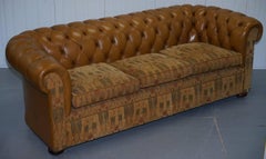Liberty's London Leather and Fabric Chesterfield Sofa Fleming & Howland