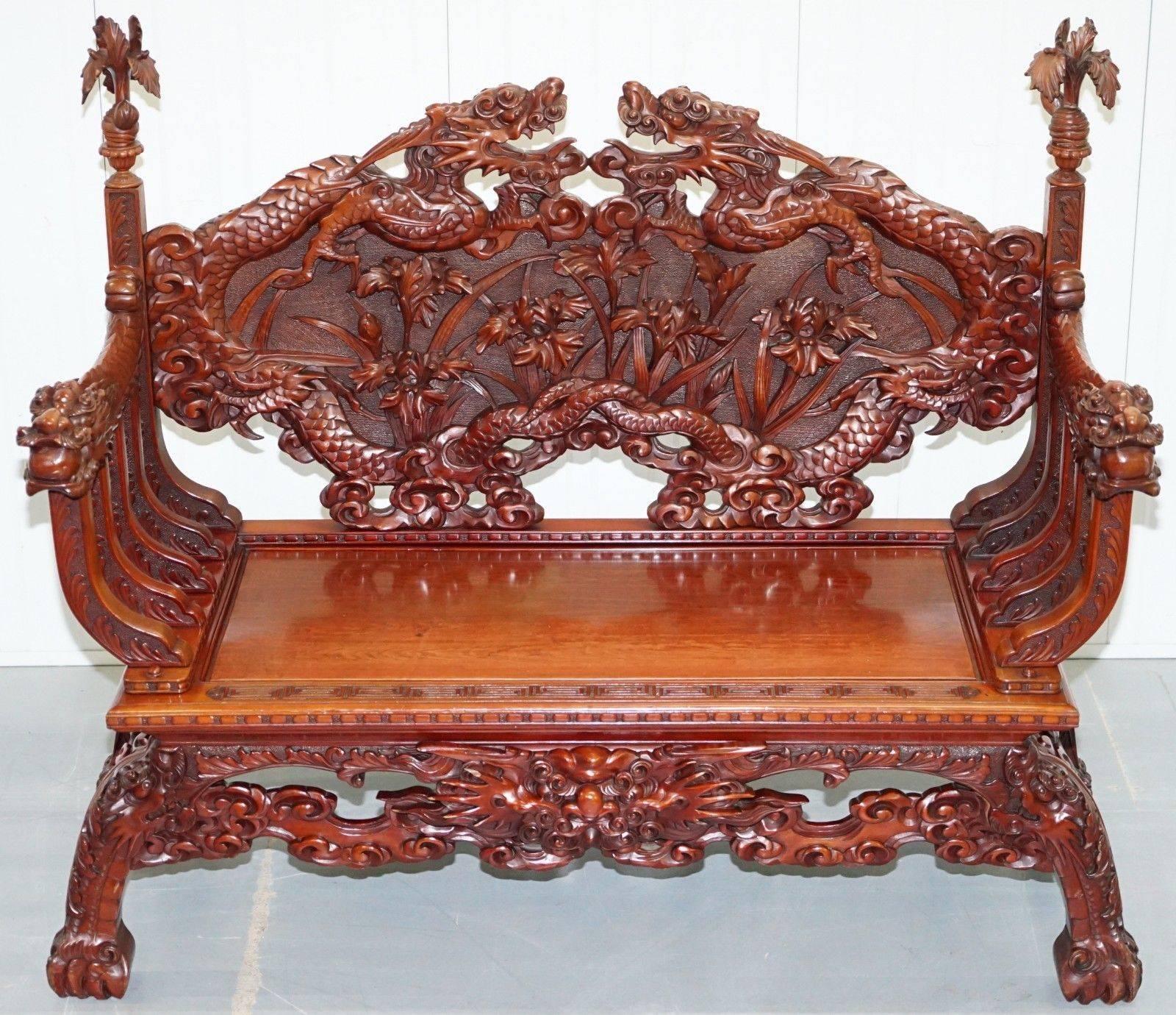 Wimbledon-Furniture

Wimbledon-Furniture is delighted to offer for sale this stunning hand carved and made in China circa 1890 export redwood Teak bench depicting dragons

Please note the delivery fee listed is just a guide, it covers within the M25