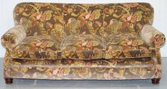 Howard Style Victorian Sofa Reupholstered in Ian Sanderson Poppinjay Velvet