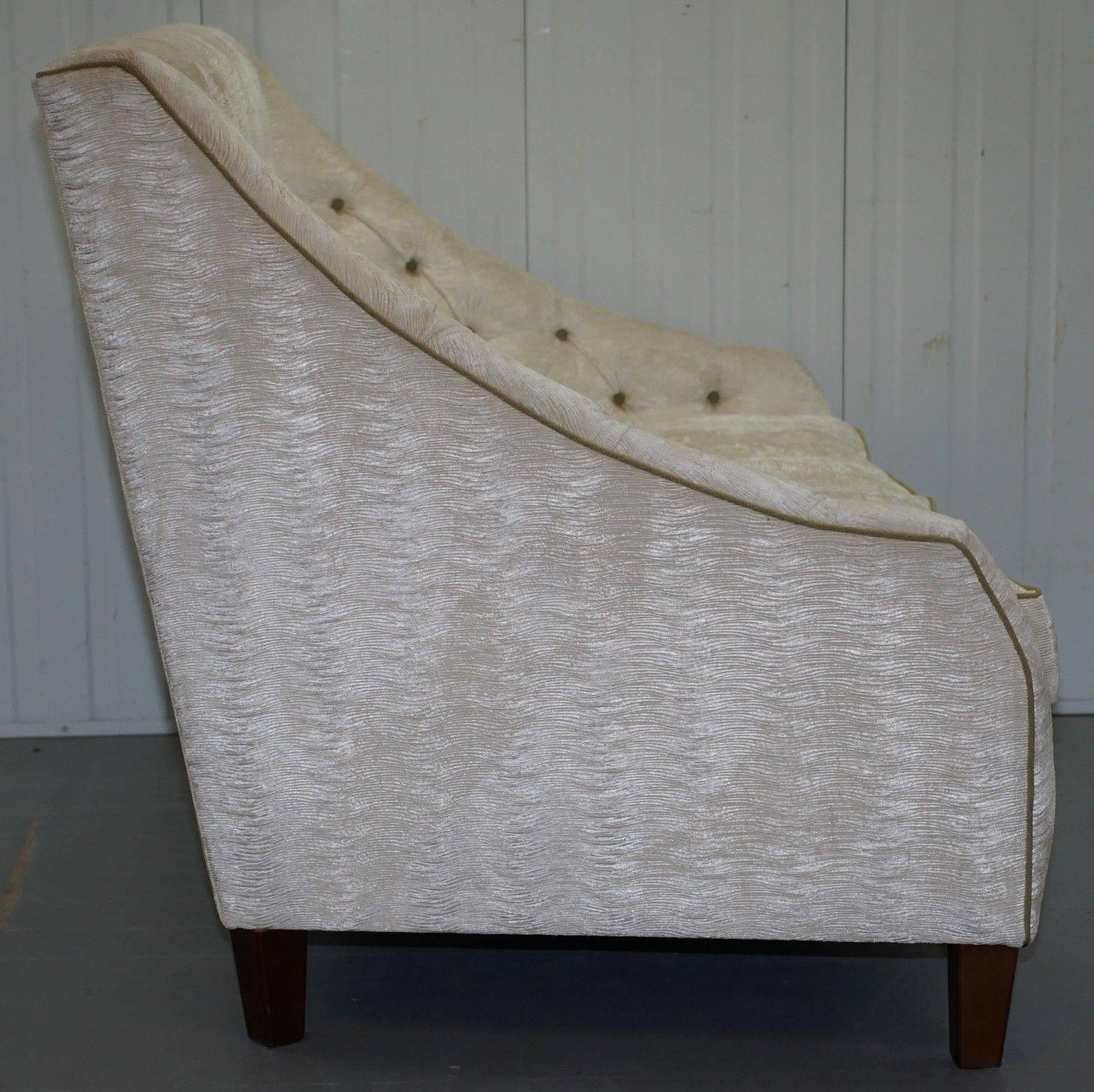 Contemporary Exdisplay Charlotte James Sofa Made in Edinburgh Chesterfield Buttoned